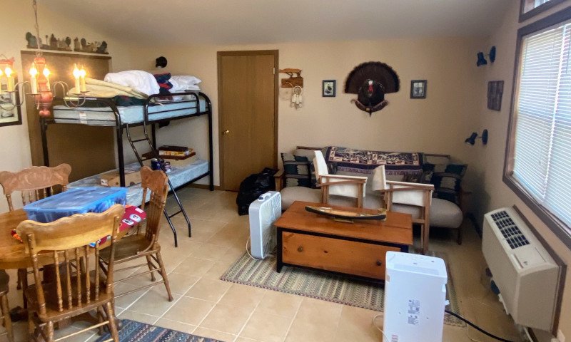 Possum Hollow bunk beds and living area
