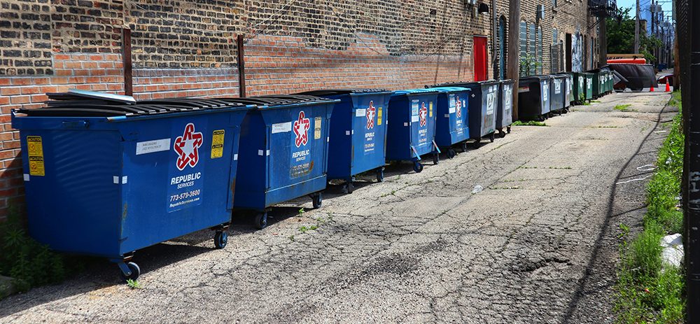 St. Louis City alley dumpsters